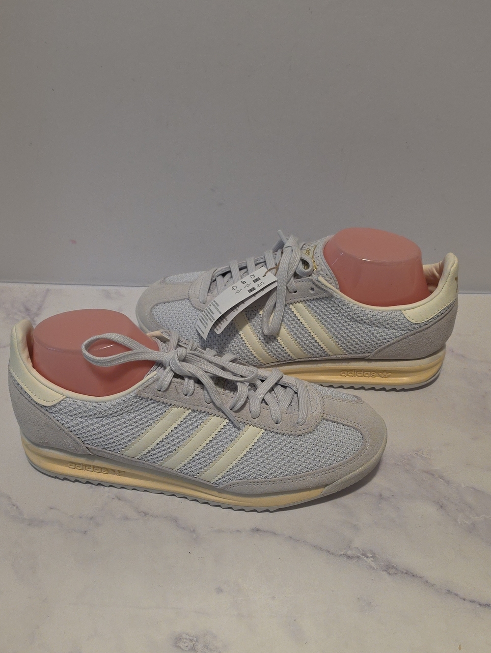 Adidas  Grey and Cream Retro Mesh Runner Sneakers Brand New SL 72 RS Shoes